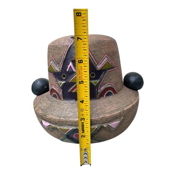 Vintage Southwestern Decorative Clay Vessel Incense Burner Art Pottery Tiki Bar - Picture 6 of 7